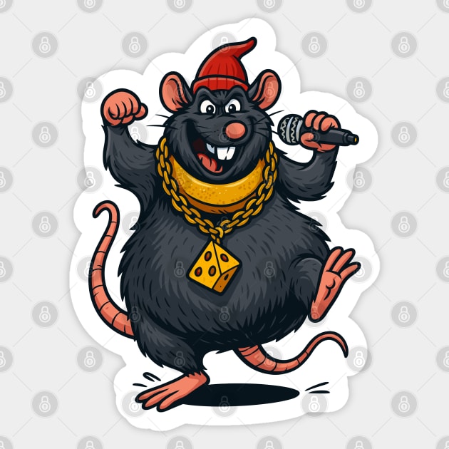 Biggie Cheese Mr Boombastic Biggie Cheese Meme Barnyard Rap Songs Sticker by celestial_artworks